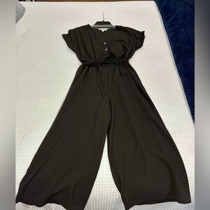 Black cropped jumpsuit- Size Medium